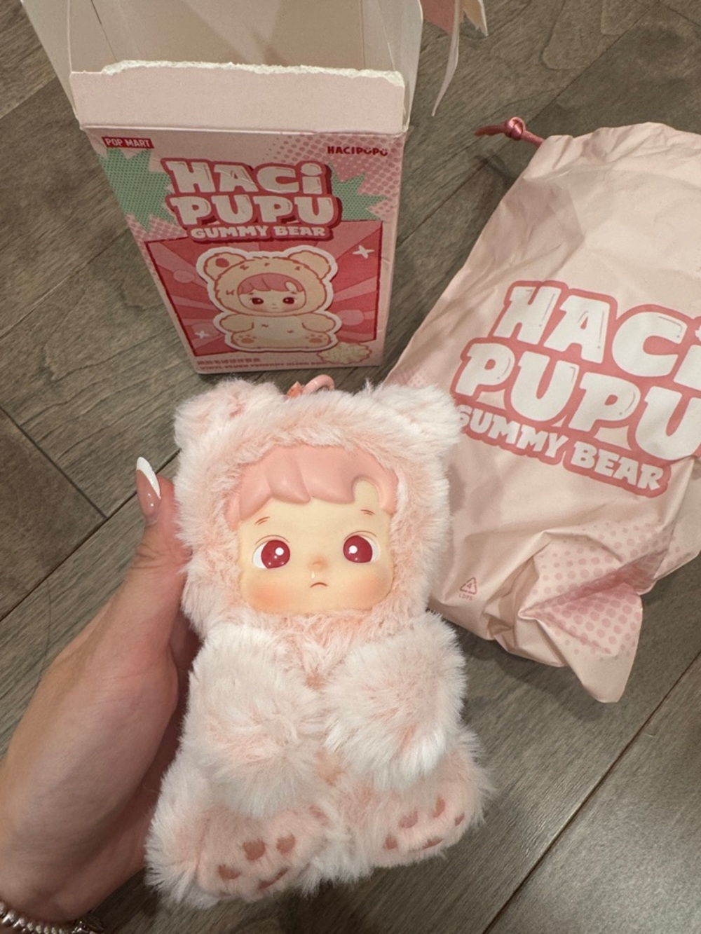 Haci Pupu Gummy Bear Plush Doll - Pink - Authentic